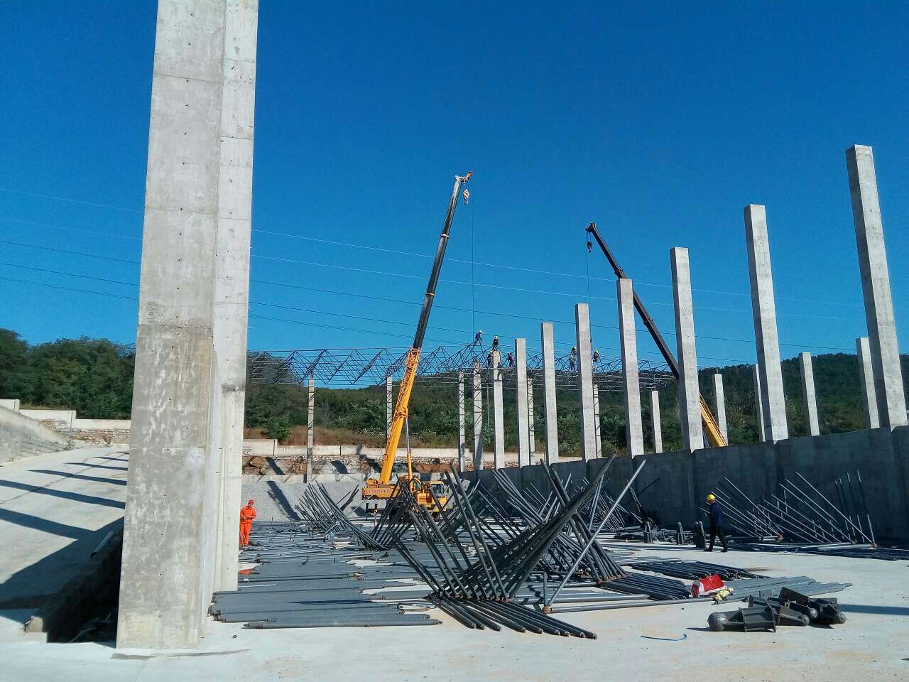 龙泉威海搅拌站网架